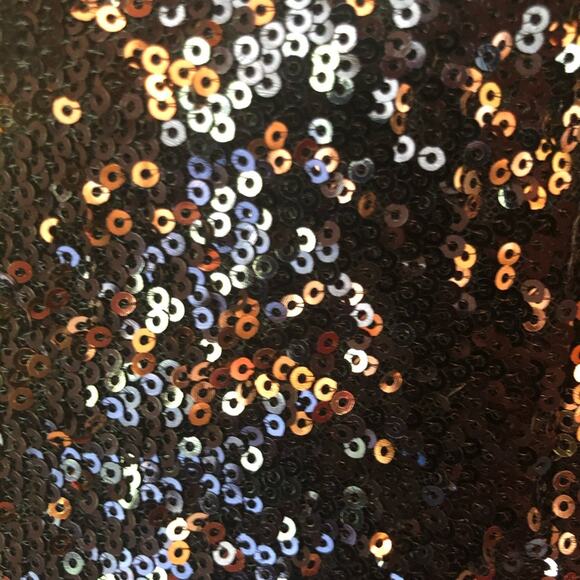 Sean Collection Sequined Fitted Formal Hoco Dress Women's Black Bronze Size 4 - Picture 4 of 6